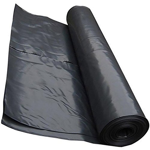 Heavy Duty Polythene Plastic Sheeting DPM DPC Damp Proof Membrane 4 Metre x 25 Metre 250mu or 300mu - BBA (300mu, Black)