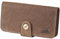 Woodland Damen GELDBÖRSE mit Metall-MAGNETVERSCHLUSS Weiches Büffelleder Dunkelbraun/Vintage