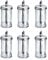 Westmark Zuckerdosierer, 6 Stück, Fassungsvermögen: je 300 ml, Glas/Rostfreier Edelstahl, New York, Silber/Transparent, 652422E2