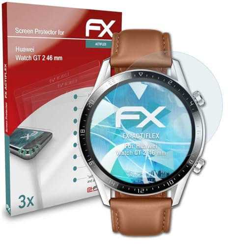 atFoliX Protecteur d'écran compatible avec Huawei Watch GT 2 46 mm Film Protecteur, ultra clair et flexible FX Film Protection d'écran (3X)