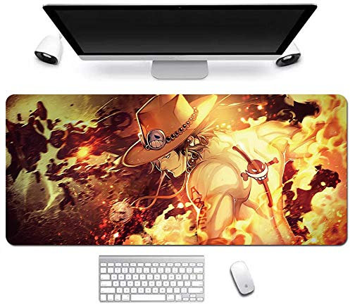 ITBT One Piece Tappetino Mouse Gaming 900x 400mm XXL per Mouse e PC, 3mm Mouse Pad Antiscivolo Fondo in Gomma con Bordi Cuciti, B
