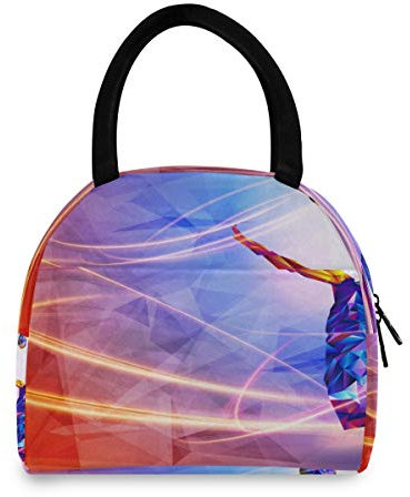 RXYY Lunch-Tasche für Damen, Triangel-Design, Sport, Volleyball, für Frauen, Kühltasche, Tasche, isoliert, lebensmittelecht, wasserabweisend, Lunch-Organizer, Thermo-Lunchbox, Handtasche für Damen,