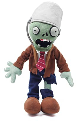 SAKAMI Plants Against Zombies Bucket Zombie Plush Figure/Toy 32 cm Original & Licensed