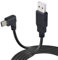 LARRITS USB 2.0 A Male To Mini USB Cable 90 Degree Angled Data Sync And Fast Charge For Car Dash Cam DVR GPS Navigator Digital Cameras (3M Left Angle)