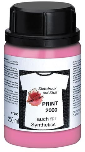 PAINT IT EASY NEU Siebdruckfarbe DEKAPRINT 2000 Deckend, 250 ml, Pink