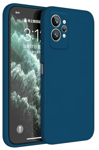 Topme Funda para Realme GT2 Pro (6.7 Inches) Carcasa Caja Case Estuche, Funda Protectora de Piel de Silicona TPU - Azul Zafiro