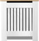 Blisswood Radiator Cover Traditional MDF Wood Grill Cabinet Shelf, Vertical Slat Modern Radiator Covers Crafted For Living Room Furniture (Small, White)