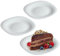 KADAX - Juego de 3 platos de postre blancos, aptos para lavavajillas, platos para tartas de vidrio reforzado, platos de desayuno modernos - Platos planos para tartas