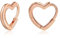 Creolen Herz Ohrringe Sterling Silber 925 für Damen Huggie Ohrringe Klein Roségold 9mm