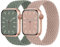 Solo Loop Geflochtenes Armband Kompatibel mit Apple Watch 38mm 40mm 41mm 42mm, Nylon Elastisches Band für Apple Watch 10 9 8 SE 7 6 5 4 3 2 1, Sand Rosa/Altgrün S