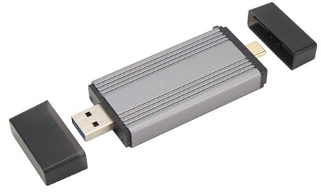 M.2 Nvme SATA SSD-Gehäuse, 10 Gbit/s USB C 3.2 Gen2 auf M.2 Nvme SSD-Gehäuse, Unterstützt 2 TB Speicher, SSD-Gehäuseadapter aus Aluminiumlegierung für 2230 2242