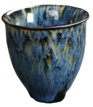CAPIJIONG Tasse à thé Kung Fu de transformation du four de 75 ml - Tianmu Glaze Jianzhan - Tasse à thé personnelle en céramique - Tasse à thé individuelle - Service à thé en gros - Bol à thé - Marron
