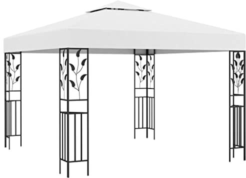 Gazebo 3x3 m Bianco 180 g/m²Garage Pergola da Giardino Tenda da giardino Gazebo da giardino Adatto per matrimoni, all'aperto, giardino, feste