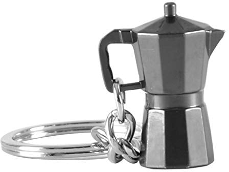 Leisurealeaneag Coffee Tamper Keyring Key Chain Ring Coffee Accessories Moka pot, 2x2x2 cm