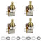 FLEOR 12PCS A500K+B500K Push Push Bounce Schalter Potentiometer Kurze Split-Kupferwelle für E-Gitarre Bass Lautstärke/Tonregler (Satz 6A6B)