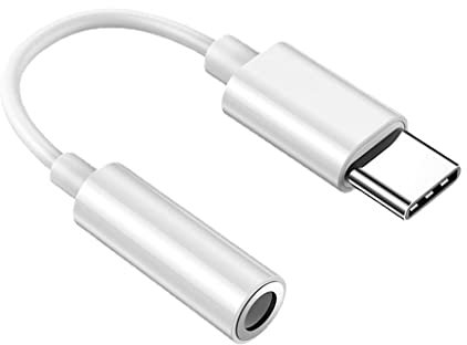 AYPOHU Type-C To 3.5mm Aux Adapter Headphone Amplifier Earphone Adapter For Phone (White-1 PCS)