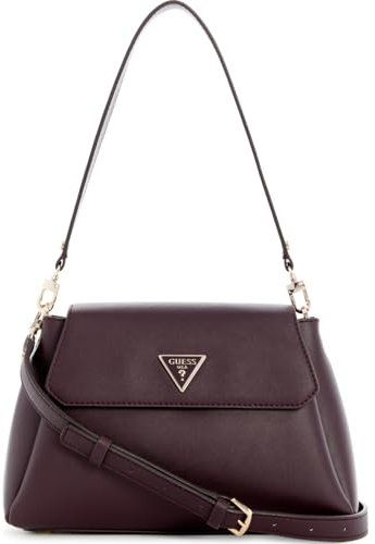 GUESS Sora Girlfriend Flap Shoulder Bag Aubergine