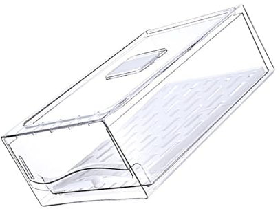 BWANGIAO Pratici contenitori impilabili per organizzare Il Frigorifero della Cucina con Coperchio Trasparente per l'organizzazione della conservazione degli Alimenti