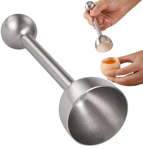 Eierschalensollbruchstellenverursacher, Sollbruchstellenverursacher Ei, Eieröffner Aus Edelstahl, Eieroberteilbrecher, Eierknacker-Öffner, Eieraufbrecher, Zeitsparend Für Gekochte Eier Und Wachteleier