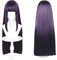 COSPLAZA 80cm/31 inches lila Lange Glatte Perücke für Damen Cosplay Kostüm Perücke mit flachem Pony
