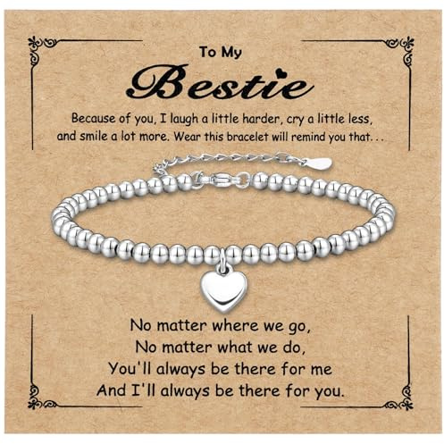 Leikedun Beaded Friendship Bracelet with Heart Charm Gift for Women Girls | Heart charm design, Adjustable bead bracelet, Great for friends & daughters, Ideal birthday Christmas graduation gift