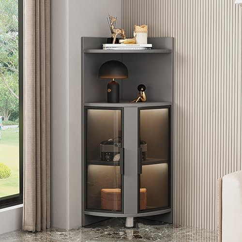 Eckschrank für Wohnzimmer, Küche, Schlafzimmer, multifunktionale Eckregale für Pflanzen, Bücher und Dekoration (verschiedene Größen für reichlich Stauraum)