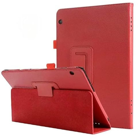AKLiSa Custodia protettiva per tablet Huawei Mediapad T5 da 10,1 pollici, adatta per AGS2-W09/L09/L03/W19, custodia protettiva ultra sottile e leggera, funzione sleep/wake automatica (rosso)