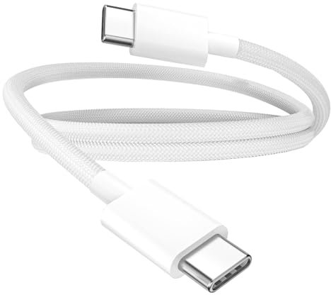 0.5m Short IPhone 17/16/15 Charging Cord, USB C to USB C Cable Compatible for IPhone 17 16 15 Pro Max, Plus, 17Air, 16E, Charging Cable for iPad 10th Gen, Pro 12.9/11, iPad Air 5th/4th Gen, Mini 6th