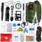 Kit supervivencia UE 2025 Botiquines primeros auxilios equipo completo de supervivencia 72h Kit de Emergencia para Viajar Caminar Acampar al Aire Montaña (Verde)