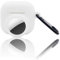 ZEXIJOW Custodia compatibile con Apple Airpods 4 - Custodia protettiva 2 in 1 per AirTag e auricolari - Cover in silicone morbido - Custodia protettiva con moschettone - Bianco
