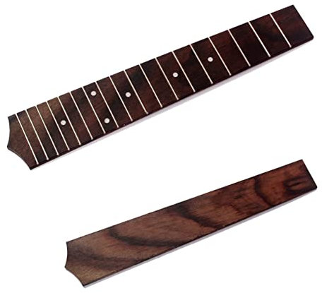 Milisten Tastiera Palissandro per Ukulele Cromati Accessori Sostituzione Eleganti per Ukulele e Chitarra Hawaiana Design Classico e Naturale