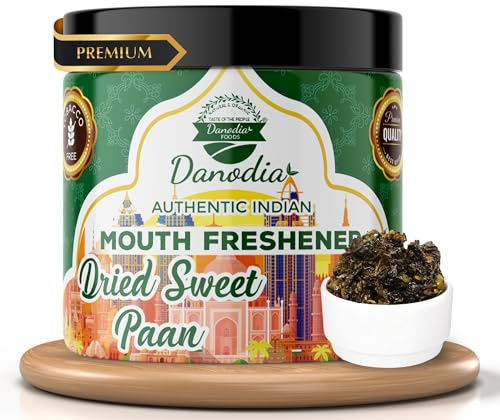 Danodia Foods Dried Sweet Paan - 3.53oz/100g | Authentic Indian Mouth Freshener with Gulkand, Fennel & Amla | Traditional Sweet Pan Delight