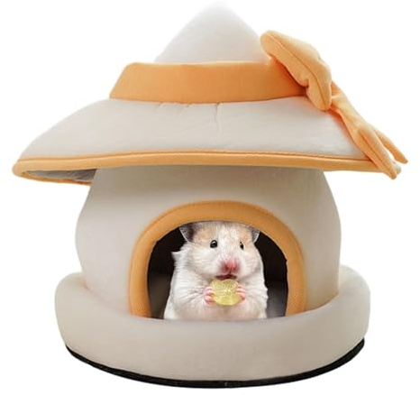 Vesidoloy Hasenhaus für den Innenbereich, warmes Hasenhaus- , weiches, abnehmbares Haustierbett, für Chinchilla, Meerschweinchen, Frettchen, Igel, Huhn, Kätzchen, Kleintiere, Zuhause, drinnen und