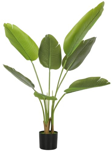 HOMCOM Artificial Indoor Plant Bird of Paradise 109 cm Green