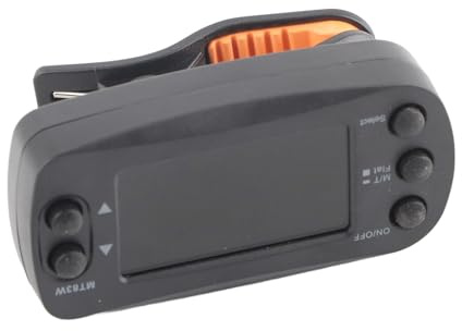 SPYMINNPOO 2-in-1 Tragbares Digitales Stimmgerät und Metronom für Gitarre, Bass, Violine, Ukulele, Hochhelle Hintergrundbeleuchtung, Klemm-/Halterungsdesign, für Musiker Unterwegs, Schwarz