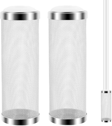 2 Stück Aquarium Aussenfilter Filterschutz,Edelstahlfilter Aquarium Filter,Guard Mesh Net Filter,Aquarium Schutzhülle Edelstahlfilter,Aquarium Schutzhülle für Schutz fliessen Fisch Garnele 16mm.