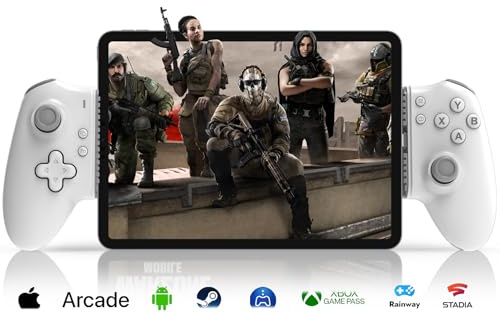Koiiko Type C Mobile Gaming Controller for Tablet/iPad(Within 6.7-11 in) USB C Gamepad with Hall Joysticks/Hall Trigger/Turbo/Back keys, Remote Play for PS5/PS4/Xbox/PC Consoles, Cloud Game, Emulator