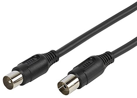 Vivanco 43023 - Cable coaxial (3 metros), negro
