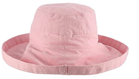 Scala Women's Cotton Hat with Inner Drawstring and Upf 50+ Rating,Pink,One Size