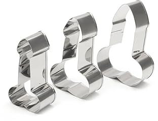 Penis Ausstecher Weihnachten | Weihnachtsplätzchen | lustige Plätzchen Junggesellenabschied | Gebäck in Penisform | Ausstechform silber 3er Set | Ausstechformen lustig | Nikolaus