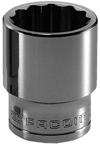 FACOM S.28PB Douille 1/2'' 12 pans - 28 mm, Rouge et Noir