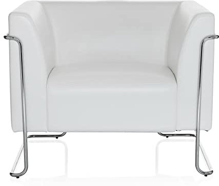 hjh OFFICE Polstersessel Curacao Kunstleder Weiß