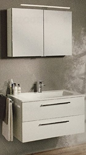 Burgbad Set, mit Waschtisch 91cm mit Unterschrank und Spiegelschrank