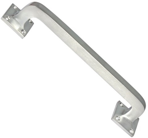 Adonai Hardware Baara Brass Industrial Sliding Door Pull Handles (9 x 1 Pack, Satin Nickel) for Vintage Wooden Barn Doors, Gates, Kitchen Cabinets, Furniture, Fences and Farmhouse
