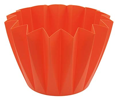 10 x Pflanztöpfe Adonis _ Blumentopf Übertopf aus Kunststoff in tollen Farben – für Balkon, Garten, Fensterbank, Innen- & Außenbereich – wetterfest, leicht, moderne Farben & Form (Ø 14 cm - Mango)