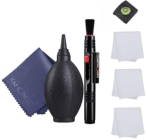 LXH Professional 7-in-1 Cleaning Kit with Lens Brush Pen, Rocket Air Blower, Microfiber Cleaning Cloth, Camera Hot Shoe Cover,Lens Cleaner Kit Compatible With Canon Nikon Olympus Sony
