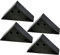 Aerzetix 4 x Möbelfüße aus Kunststoff dreieckig 75/75/105 mm Höhe 30 mm Farbe Schwarz - C42441
