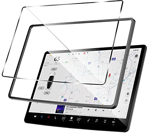 ShowEv für Tesla Model 3 Y Displayschutzfolie aus gehärtetem Glas für Model 3 Y Zubehör, 9H, Kratzfest und stoßfest