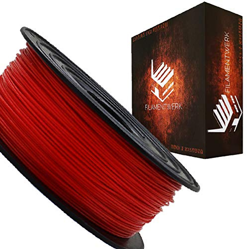 Filamentwerk 3D-Drucker PET-G 1,75mm 1kg Spule Rolle (Rot)