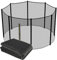 GXFXLP Ersatznetz Sicherheitsnetz Trampolinnetz für Trampolin Ø 244 305 366 430 cm Trampolin ersatzteile, Netz außenliegend Ersatzteil reißfest UV-beständig,Ø 305 8 barres